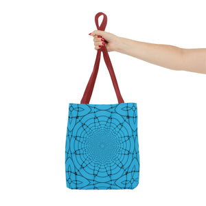 Blue Geometric Print Tote Bag - Stylish Everyday - Dipaliz - Bags