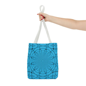 Blue Geometric Print Tote Bag - Stylish Everyday - Dipaliz - Bags