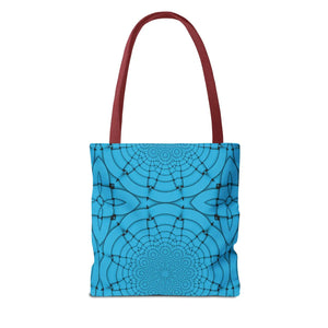 Blue Geometric Print Tote Bag - Stylish Everyday - Dipaliz - Bags