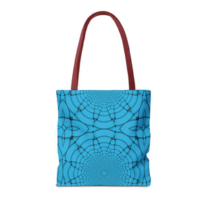 Blue Geometric Print Tote Bag - Stylish Everyday - Dipaliz - Bags