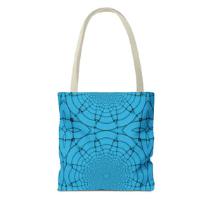 Blue Geometric Print Tote Bag - Stylish Everyday - Dipaliz - Bags