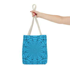 Blue Geometric Print Tote Bag - Stylish Everyday - Dipaliz - Bags