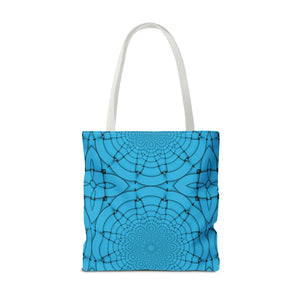 Blue Geometric Print Tote Bag - Stylish Everyday - Dipaliz - Bags