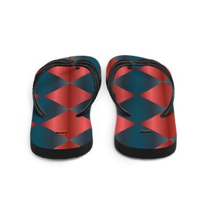 Blue and Red Flip Flops – Geometric Summer - Dipaliz - Slippers