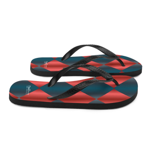 Blue and Red Flip Flops – Geometric Summer - Dipaliz - Slippers