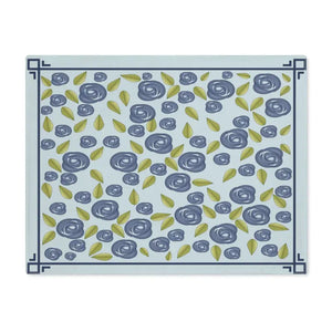 Blue Roses Placemat - Floral Dining Decor - Dipaliz - 18’’ × 14’’ - Placemats