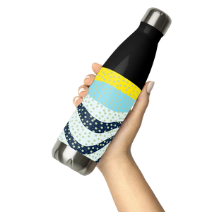 Yellow Wavy Pattern Water Bottle - Stainless Steel - Dipaliz - Bottles