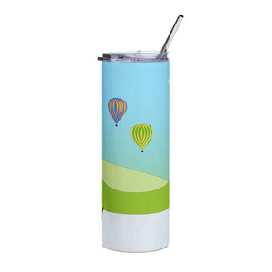 Glossy Skinny Steel Tumbler - Boat Scenery 20oz - Dipaliz - Tumblers