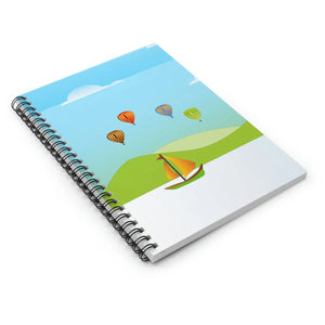 Vibrant Spiral Notebook - Set Sail Boat Ruled - Dipaliz - Notebooks & Notepads