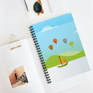 Vibrant Spiral Notebook - Set Sail Boat Ruled - Dipaliz - Notebooks & Notepads