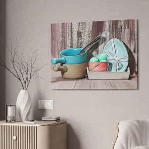Vibrant Egg Bowls Canvas - Semi Glossy Finish - Dipaliz - Posters Prints & Visual Artwork