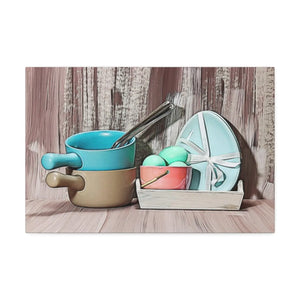 Vibrant Egg Bowls Canvas - Semi Glossy Finish - Dipaliz - Posters Prints & Visual Artwork