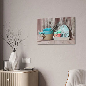 Vibrant Egg Bowls Canvas - Semi Glossy Finish - Dipaliz - Posters Prints & Visual Artwork