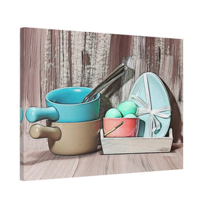 Vibrant Egg Bowls Canvas - Semi Glossy Finish - Dipaliz - Posters Prints & Visual Artwork