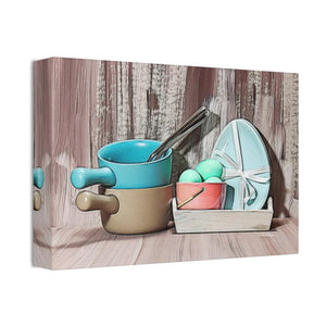 Vibrant Egg Bowls Canvas - Semi Glossy Finish - Dipaliz - Posters Prints & Visual Artwork