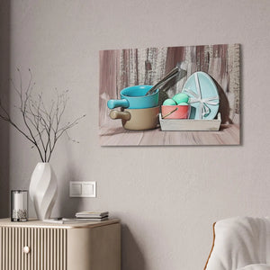 Vibrant Egg Bowls Canvas - Semi Glossy Finish - Dipaliz - Posters Prints & Visual Artwork
