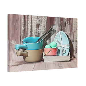 Vibrant Egg Bowls Canvas - Semi Glossy Finish - Dipaliz - Posters Prints & Visual Artwork