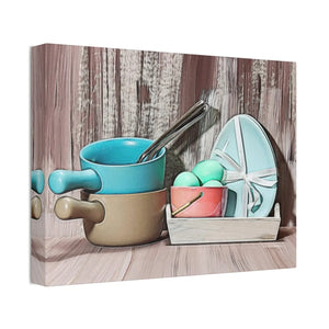 Vibrant Egg Bowls Canvas - Semi Glossy Finish - Dipaliz - Posters Prints & Visual Artwork