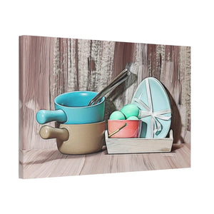 Vibrant Egg Bowls Canvas - Semi Glossy Finish - Dipaliz - Posters Prints & Visual Artwork