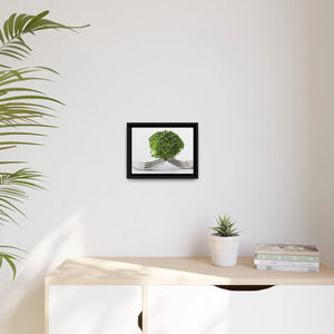 Broccoli Floret Matte Canvas – Black Frame - Dipaliz - Posters Prints & Visual Artwork