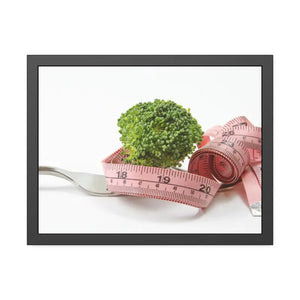 Broccoli with Measuring Tape Framed Paper Posters - 24″ x 18″ (horizontal) / Black Frame / Fine Art - Prints & Visual