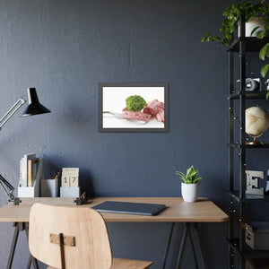 Broccoli with Measuring Tape Framed Paper Posters - Prints & Visual Artwork