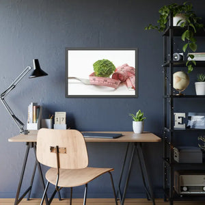 Broccoli with Measuring Tape Framed Paper Posters - Prints & Visual Artwork