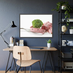 Broccoli with Measuring Tape Framed Paper Posters - Prints & Visual Artwork