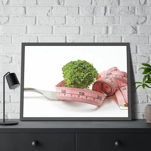 Broccoli with Measuring Tape Framed Paper Posters - Prints & Visual Artwork