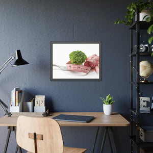 Broccoli with Measuring Tape Framed Paper Posters - Prints & Visual Artwork