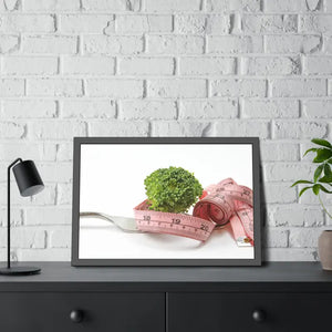 Broccoli with Measuring Tape Framed Paper Posters - Prints & Visual Artwork