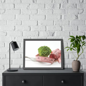 Broccoli with Measuring Tape Framed Paper Posters - Prints & Visual Artwork