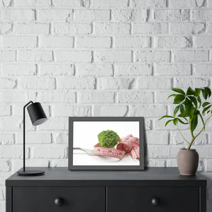 Broccoli with Measuring Tape Framed Paper Posters - Prints & Visual Artwork