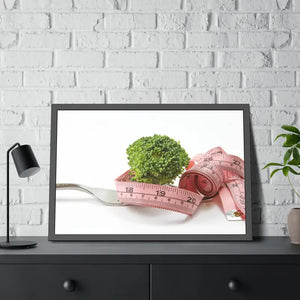 Broccoli with Measuring Tape Framed Paper Posters - Prints & Visual Artwork