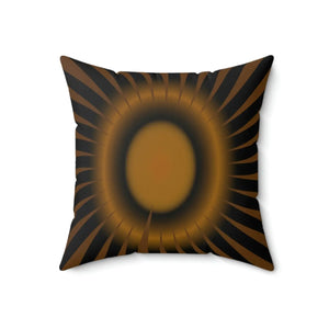 Modern Brown Abstract Polyester Square Pillow - Dipaliz - Home & Garden