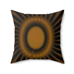 DipaliZ brown abstract pattern polyester square throw pillow