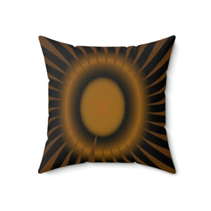 Modern Brown Abstract Polyester Square Pillow - Dipaliz - Home & Garden