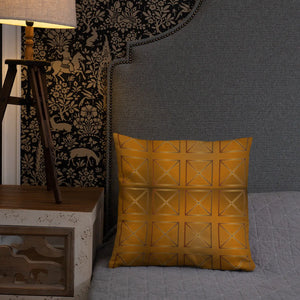 Brown Cross Pillow – Insert Included 18x18 - Dipaliz - Throw Pillows