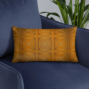 Brown Cross Pillow – Insert Included 18x18 - Dipaliz - Throw Pillows