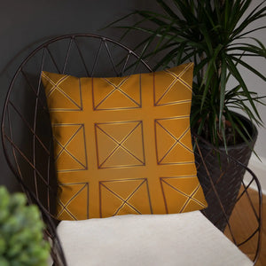 Brown Cross Pillow – Insert Included 18x18 - Dipaliz - Throw Pillows