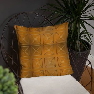 Brown Cross Pillow – Insert Included 18x18 - Dipaliz - Throw Pillows