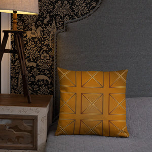 Brown Cross Pillow – Insert Included 18x18 - Dipaliz - Throw Pillows