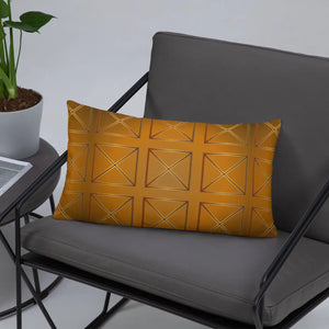 Brown Cross Pillow – Insert Included 18x18 - Dipaliz - Throw Pillows