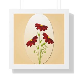 Red Flowers Gallery Canvas – Framed Wall Art - Dipaliz - Posters Prints & Visual Artwork