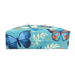 Ocean Breeze Butterflies Weekender Bag - Oversized Polyester - Dipaliz - Tote Bags