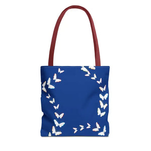 Butterflies Tote Bag Blue All Over Print Nature Design Dipaliz - 13’’ × / Red - Bags