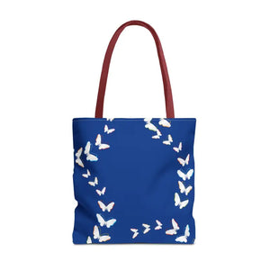 Butterflies Tote Bag Blue All Over Print Nature Design Dipaliz - 18’’ × / Red - Bags