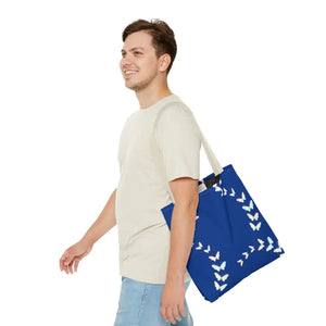 Butterflies Tote Bag Blue All Over Print Nature Design Dipaliz - Bags