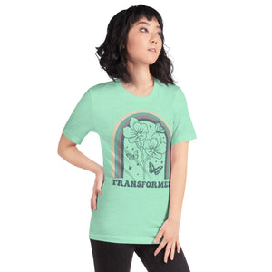 Sustainable Unisex t Shirt Flowers with Butterflies - Dipaliz - T-shirts - s
