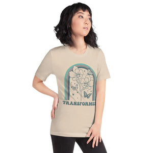 Sustainable Unisex t Shirt Flowers with Butterflies - Dipaliz - T-shirts - s
